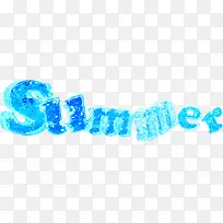 summer冰块造型字体