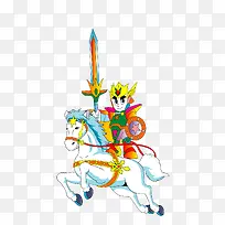 卡通拿剑骑士