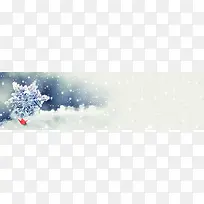 淘宝冬季羽绒服背景banner