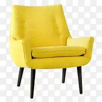 欧式风格黄色休闲座椅免扣png