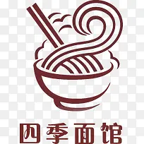 四季面馆标志LOGO免抠图