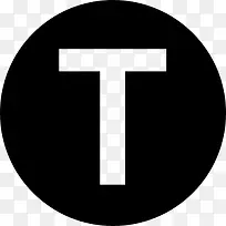 悉尼地铁标志的圆形符号图标