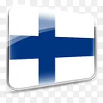 设计欧盟芬兰旗帜图标dooff