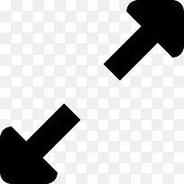 两个相反的箭头符号扩展接口图标
