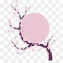 粉红春桃装饰标题框