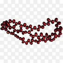 红色水晶珠串