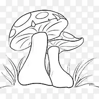 简笔画小蘑菇