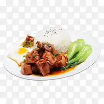 垂涎欲滴的红烧排骨饭
