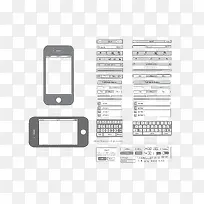 手机界面线稿图标—矢量素材