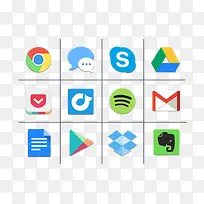 扁平APP图标合集PSD源文件