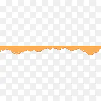 云朵 分割线 橙色