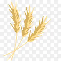 卡通手绘小麦植物设计