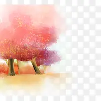 水彩枫树