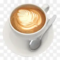 花纹杯装咖啡浓缩咖啡