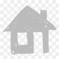 灰色的小房子符号图标