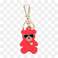 红色墨镜小熊钥匙扣