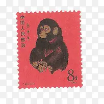 粉色猴子邮票