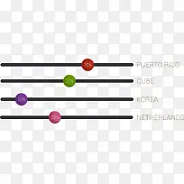 黑线彩色球体信息图表矢量素材