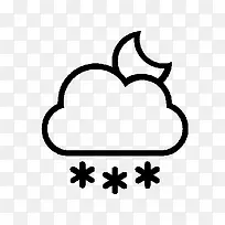 大雪的天气预报符号图标