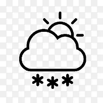 雪的天气符号图标