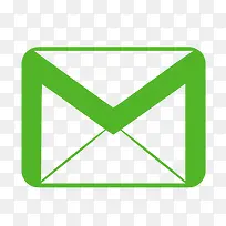 绿色的email标志图标