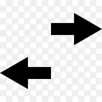 两个箭头符号指向相反的方向图标
