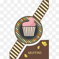 Muffin蛋糕插画AI矢量
