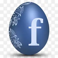 Facebook鸡蛋蛋形社会图标