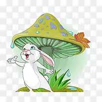 卡通蘑菇兔子装饰免扣素材