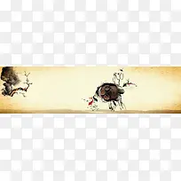 茶叶茶文化中国风背景banner