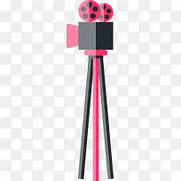 粉色扁平电影摄影机