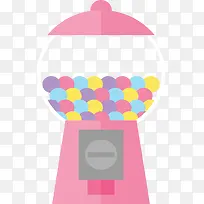 粉红色自动糖果机