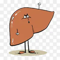 卡通肝脏图片