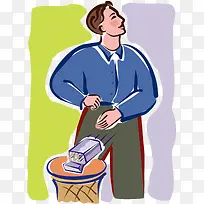 乱扔垃圾插画