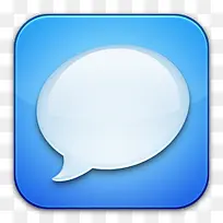 白色对话框iPhone质感圆角PNG图标