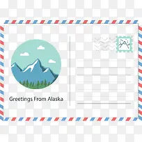 阿拉斯加旅游明信片