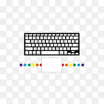 电脑键盘彩色省略号图标