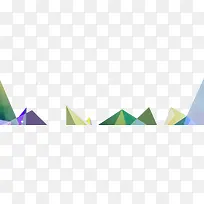 多个冰锥几何三角形彩色图案