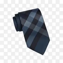 深色蓝色格子商务领带