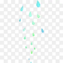 蓝色飘落的雨滴