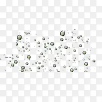 创意合成分散的水分子水珠