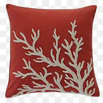 红色珊瑚图案抱枕