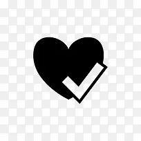 checked heart icon