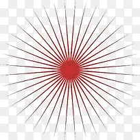 放射性光线红色圆形