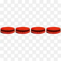 圆形红色立体平台