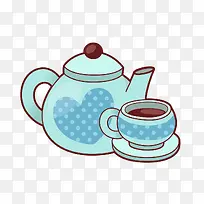 茶杯茶壶卡通图形
