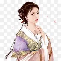 白裙忧郁古风女子