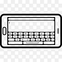 用手机键盘在屏幕上的水平位置图标
