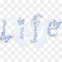 life 生活 字体 花瓣字体 淡紫色