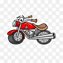 卡通眼睛摩托车免抠图片